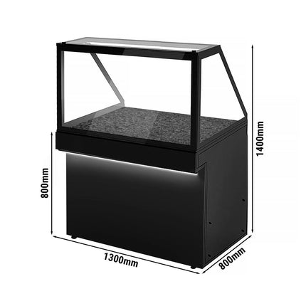 GGM Gastro Hot Servery Counter TORONTO - 1300mm - black front - Hot Top