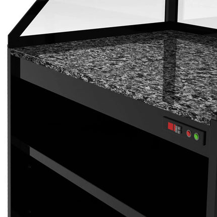 GGM Gastro Hot Servery Counter TORONTO - 1300mm - black front - Hot Top