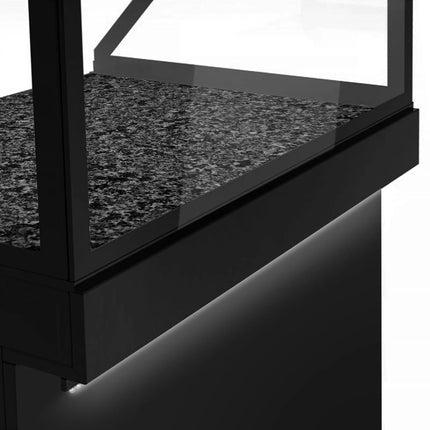 GGM Gastro Hot Servery Counter TORONTO - 1300mm - black front - Hot Top