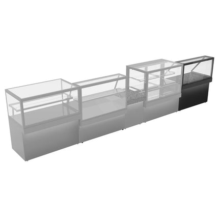 GGM Gastro Hot Servery Counter TORONTO - 1500mm - black front - Hot Top