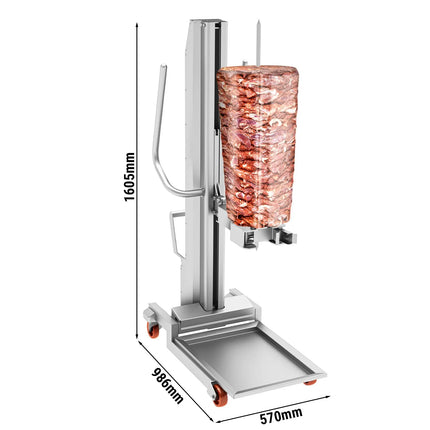 GGM Gastro Hydraulic Doner Kebab Lift – 350 kg Max Load - AISI 430 Stainless Steel - For Doner Robot