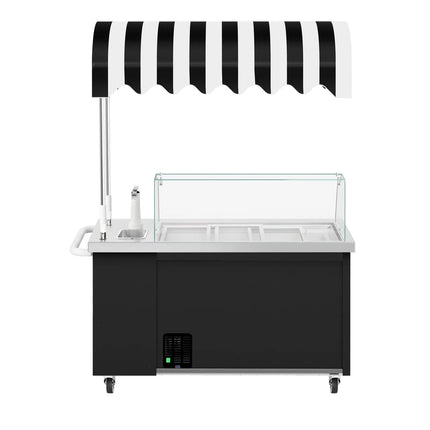 GGM Gastro Ice Cream Cart - 1570mm - with sink - for 7 x 5 litres Napoli pans