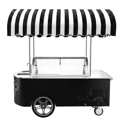 GGM Gastro Ice Cream Cart - 2146mm - with sink - for 9 x 5 litres Napoli pans