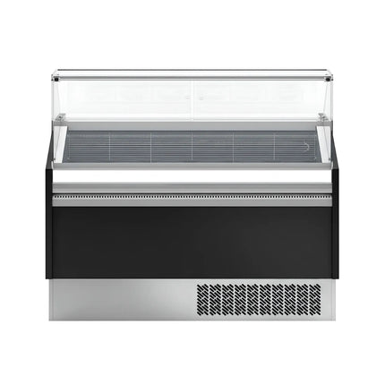GGM Gastro Ice Cream Display Freezer | LEVI - 1620mm - Static cooling - with LED lighting - for 9+9 x 5 litres Napoli pans - Black