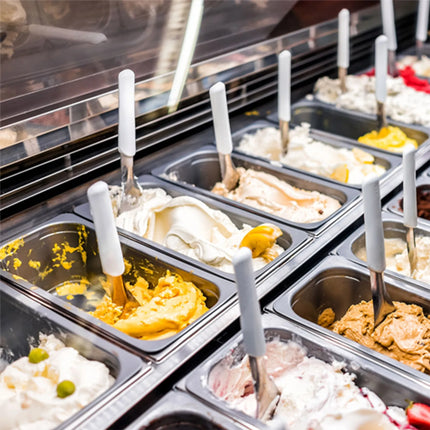 GGM Gastro Ice Cream Display Freezer | LUCA - 1060mm - Ventilated cooling - for 7 x 5 litres Napoli pans