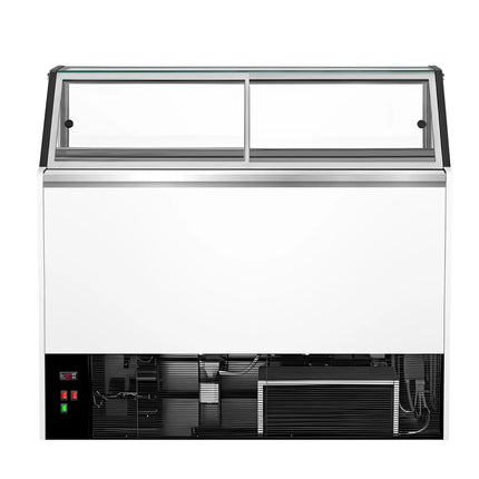 GGM Gastro Ice Cream Display Freezer | THEO - 1300mm - Ventilated cooling - with LED lighting - for 6 x 5 litres Napoli pans - White