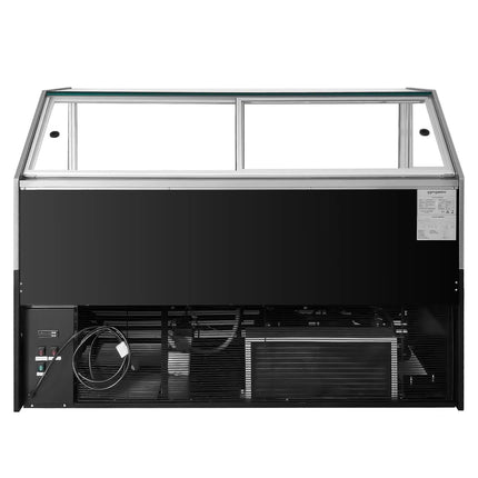 GGM Gastro Ice Cream Display Freezer | THEO - 1736mm - Ventilated cooling - with LED lighting - for 18 x 5 litres Napoli pans - Black