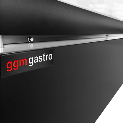 GGM Gastro Ice Cream Display Freezer | THEO - 1736mm - Ventilated cooling - with LED lighting - for 18 x 5 litres Napoli pans - Black