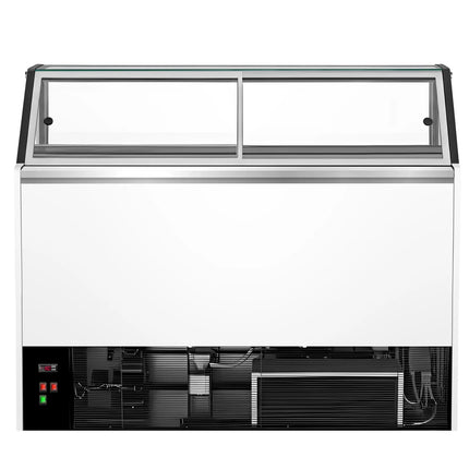 GGM Gastro Ice Cream Display Freezer | THEO - 1771mm - Ventilated cooling - with LED lighting - for 9 x 5 litres Napoli pans - White