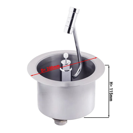 GGM Gastro Ice Cream Scoop Rinse & integrated flow regulator - Stainless Steel - CNS - bottom opening[s]