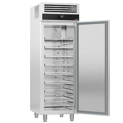 GGM Gastro Ice Cream Storage Freezer Stainless Steel - with 1 door - for 48x 5L or 32x 7L Ice Cream Containers