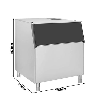 GGM Gastro Ice storage bin - Sanitary polyethylene - 1067x819x1071mm - for ice makers EWMI335, EWI403VHN, FEI135N, FEI220N, FEI390 & FEI565 - 350kg capacity