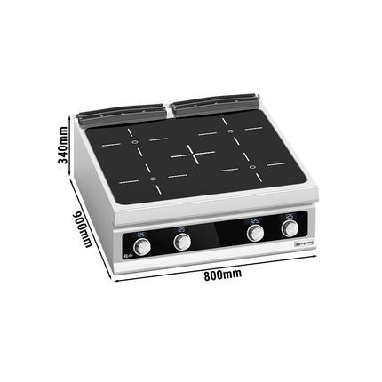GGM Gastro Infrared Hob - 16kW - 4 zones - Bflex Digital - Heavy Duty