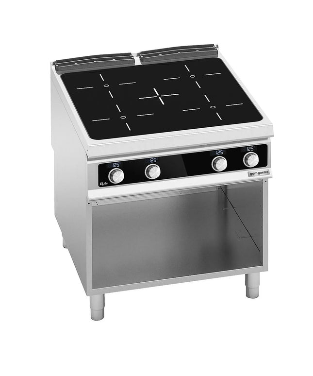 GGM Gastro Infrared Hob - 16kW - 4 zones - with open base shelf - Bflex Digital