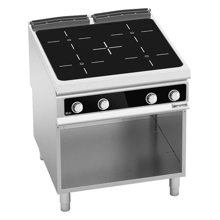 GGM Gastro Infrared Hob - 16kW - 4 zones - with open base shelf - Bflex Digital