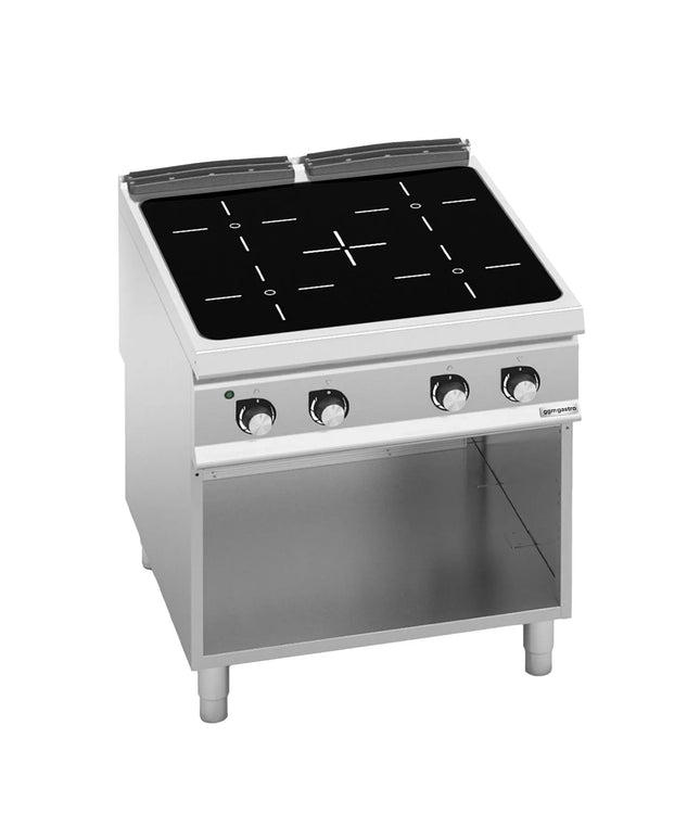 GGM Gastro Infrared Hob - 16kW - 4 zones - with open base shelf - Heavy Duty
