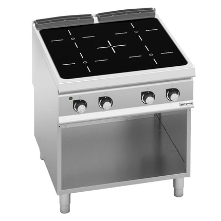 GGM Gastro Infrared Hob - 16kW - 4 zones - with open base shelf - Heavy Duty