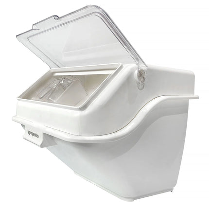 GGM Gastro Ingredient Bin - with Flip Lid - 40L - Polypropylene - White - Stackable