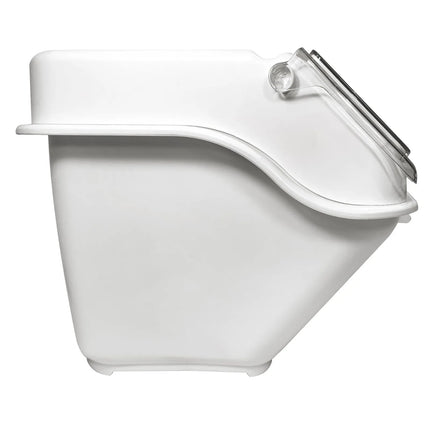 GGM Gastro Ingredient Bin - with Flip Lid - 40L - Polypropylene - White - Stackable