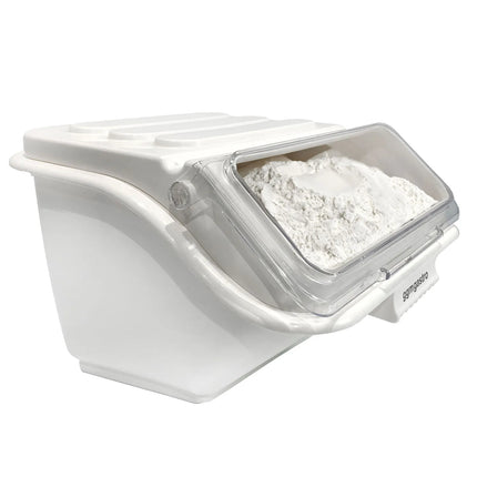 GGM Gastro Ingredient Bin - with Flip Lid - 8L - Polypropylene - White - Stackable