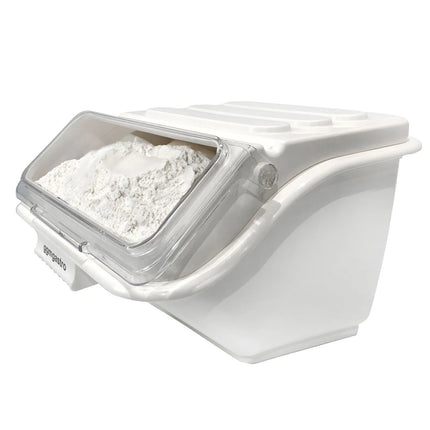 GGM Gastro Ingredient Bin - with Flip Lid - 8L - Polypropylene - White - Stackable