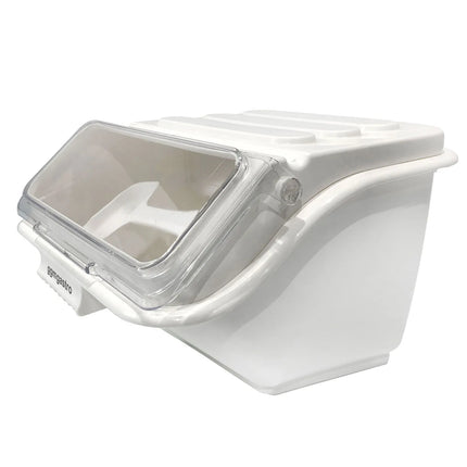 GGM Gastro Ingredient Bin - with Flip Lid - 8L - Polypropylene - White - Stackable