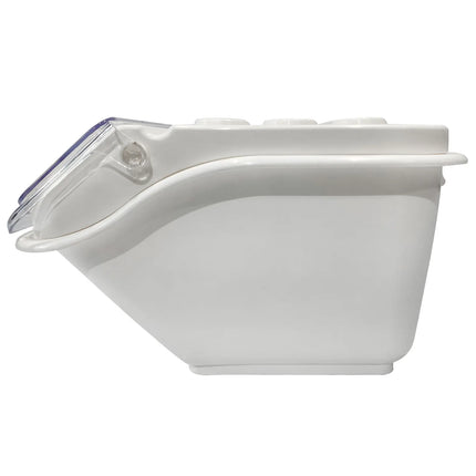 GGM Gastro Ingredient Bin - with Flip Lid - 8L - Polypropylene - White - Stackable