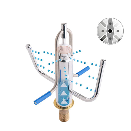 GGM Gastro Inset Glass Rinser with automatic shut-off valve