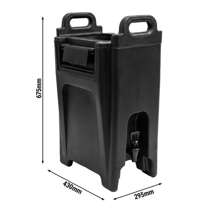 GGM Gastro Insulated Beverage Dispenser - 20 Litres - Black - with Tap