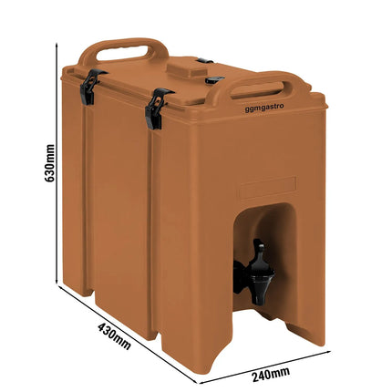 GGM Gastro Insulated Drink Dispenser with Tap - Hot & Cold - 18L - Terracotta