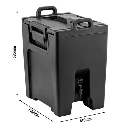 GGM Gastro Insulated Drink Dispenser with Tap - Hot & Cold - 40L - Black