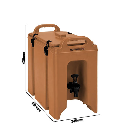 GGM Gastro Insulated Drink Dispenser with Tap - Hot & Cold - 7L - Terracotta