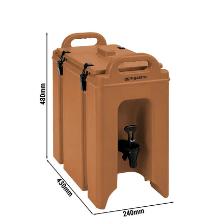 GGM Gastro Insulated Drink Dispenser with Tap - Hot & Cold - 9.4L - Terracotta
