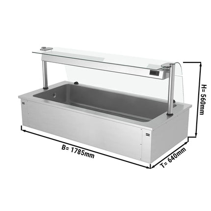 GGM Gastro Integrated Drop-in Ice Well - 1785mm - 5x GN 1/1 - 200L