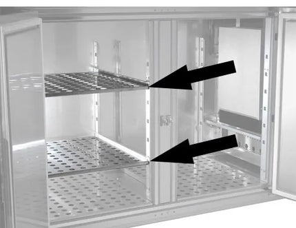 GGM Gastro Intermediate shelf - Stainless steel - 475x550mm - Thickness: 13mm - incl. Stainless steel rails - for BRA & BLA series