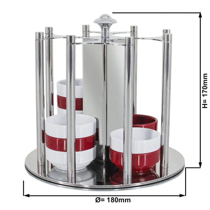 GGM Gastro Jam Etagere / Buffet Stand - rotating - Stainless steel - Chrome - Ø180mm