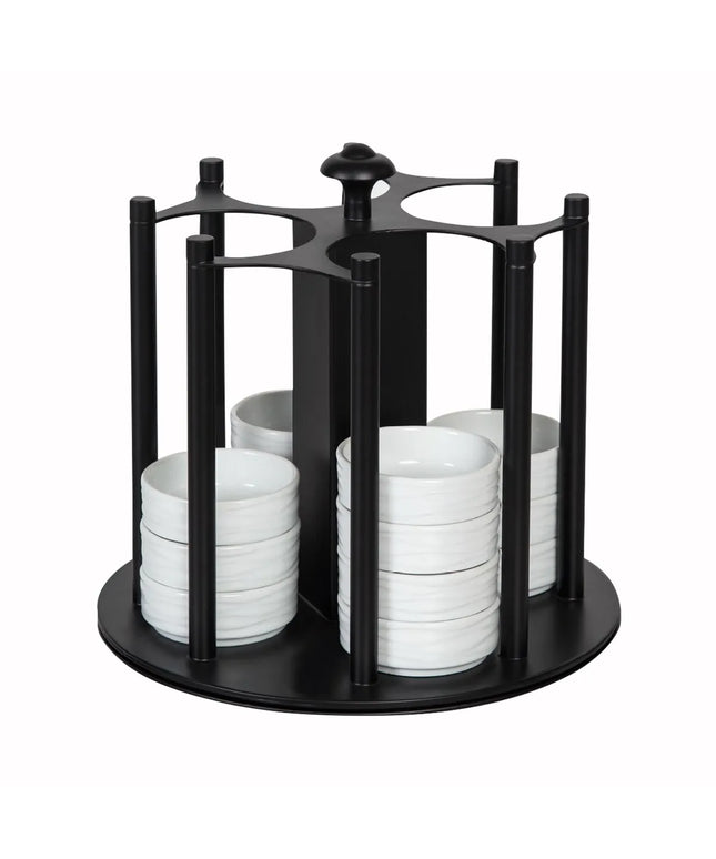 GGM Gastro Jam Etagere / Buffet Stand - rotating - Stainless steel, powder-coated - Black - Height: 170mm