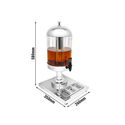 GGM Gastro Juice Dispenser - 8 Litres - Stainless steel - incl. drip tray