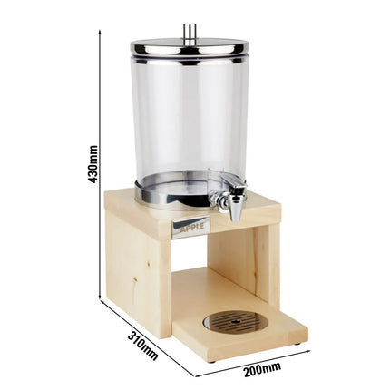 GGM Gastro Juice Dispenser - BRIDGE - polycarbonate tank with tap - 4 Litres - Stainless steel - incl. touchless adaptor & 2 ice packs