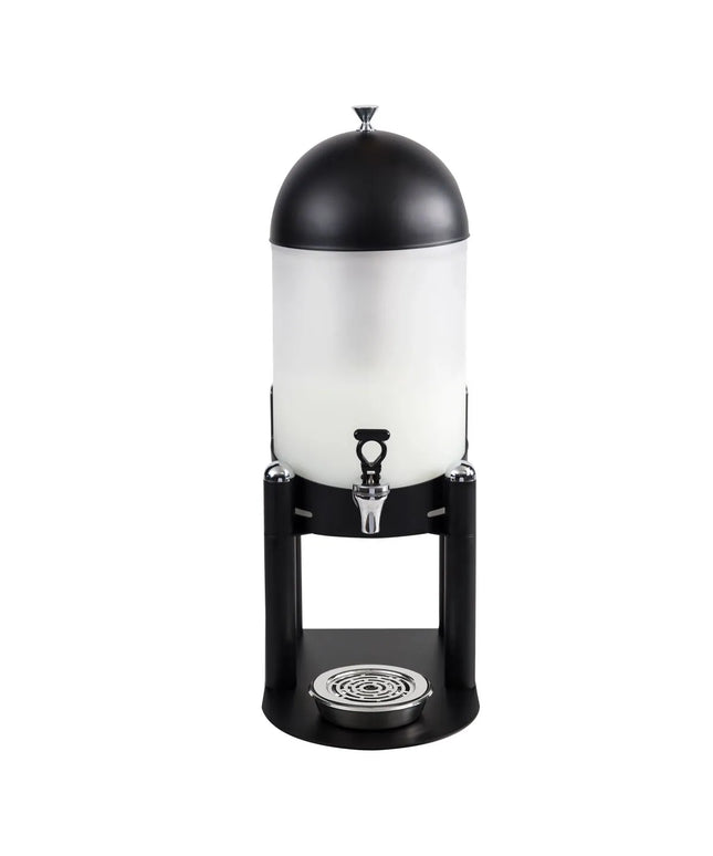 GGM Gastro Juice Dispenser - polycarbonate container with lid on stainless-steel base - 7 Litres - Black
