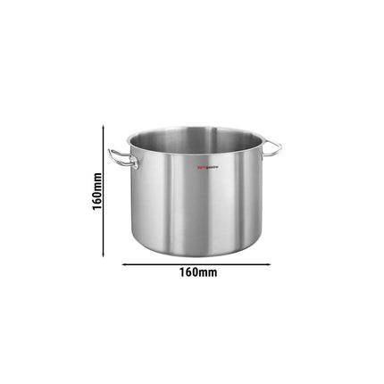 GGM Gastro Jumbo Stock Pot - Stainless Steel - 3 L - Ø 160 mm - Induction Compatible