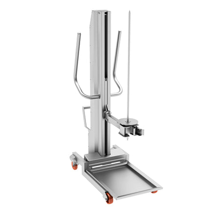 GGM Gastro Kebab Lift for Doner Kebab Grill - 568x986x1605mm - 350kg max load - Stainless Steel AISI 430, Scotch-Brite finish - 15x15mm skewer