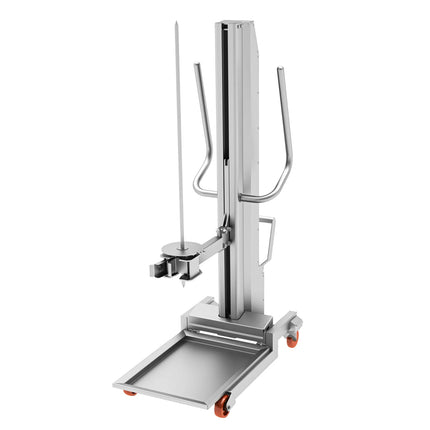 GGM Gastro Kebab Lift for Doner Kebab Grill - 568x986x1605mm - 350kg max load - Stainless Steel AISI 430, Scotch-Brite finish - 15x15mm skewer