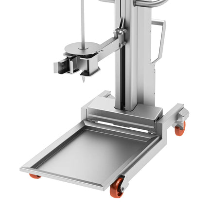 GGM Gastro Kebab Lift for Doner Kebab Grill - 568x986x1605mm - 350kg max load - Stainless Steel AISI 430, Scotch-Brite finish - 15x15mm skewer