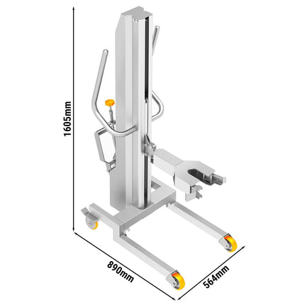 GGM Gastro Kebab lift for Doner robot - 564x890x1605mm - 350kg max load - Stainless Steel AISI 430, Scotch-Brite finish