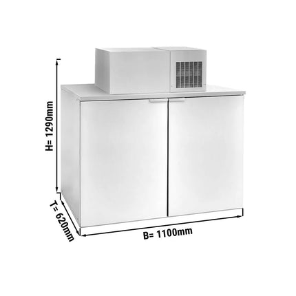GGM Gastro Keg Fridge with Condensing Unit - 2x50L Kegs - 1100x620mm - Modular