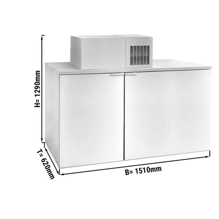 GGM Gastro Keg Fridge with Condensing Unit - 3x50L Kegs - 1510x620mm - Modular