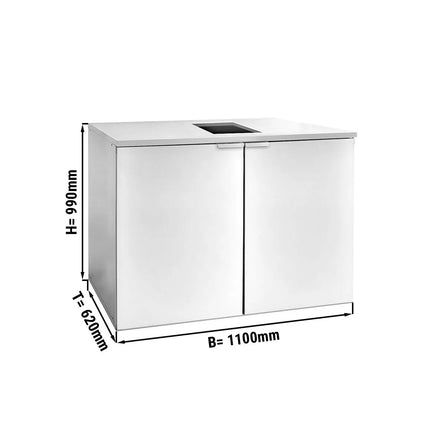 GGM Gastro Keg Fridge without Condensing Unit - 2x50L Kegs - 1100x620mm - Modular