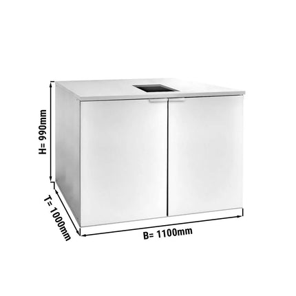 GGM Gastro Keg Fridge without Condensing Unit - 4x50L Kegs - 1100x1000mm - Modular