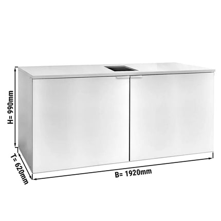 GGM Gastro Keg Fridge without Condensing Unit - 4x50L Kegs - 1920x620mm - Modular